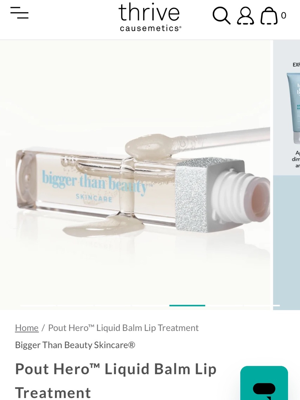 thrive causemetics Pout Hero Liquid Balm Lip Treatment — Gingerbread